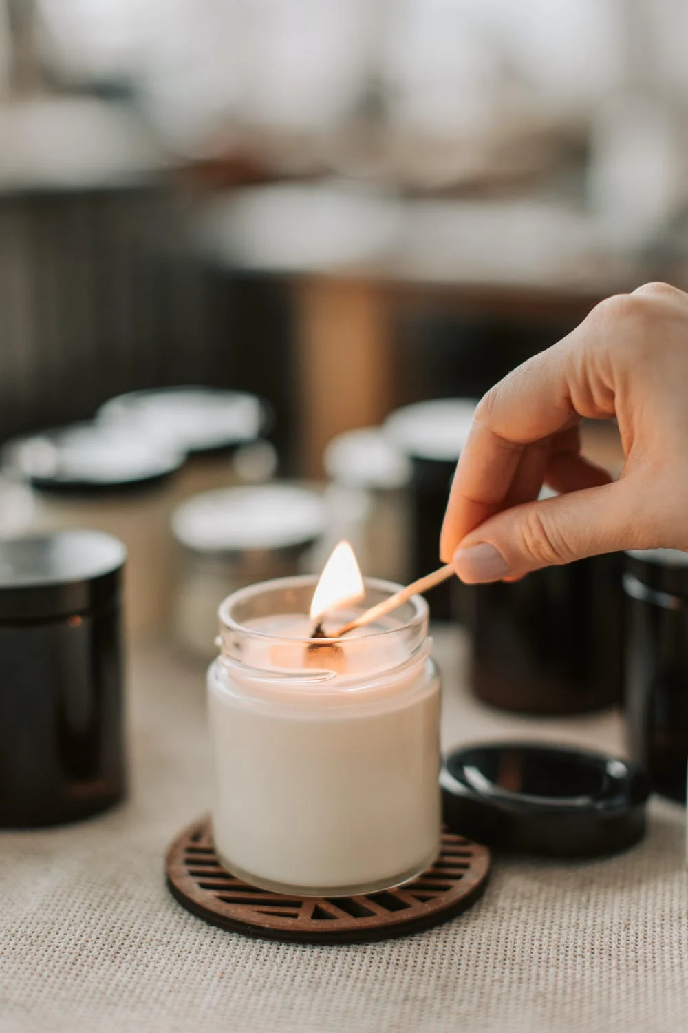 alpines candle apple